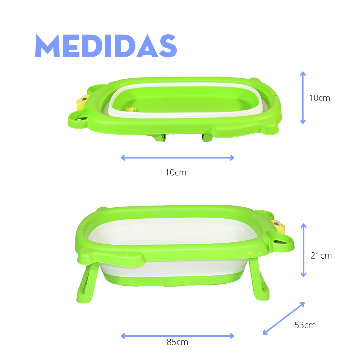 Foto 4 | Bañera Plegable Mima2 TN003R color Verde con Termómetro y Forma de Rana