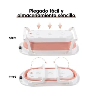 Foto 4 | Bañera Belug Plegable color Rosa para Bebé