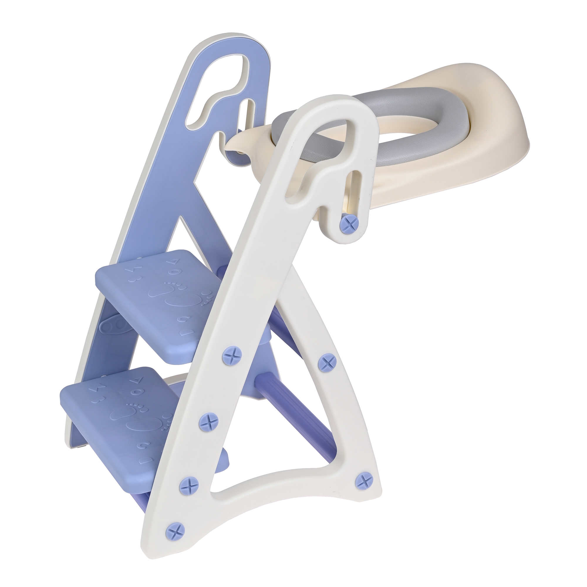Foto 3 | Asiento Entrenador de Baño EKE Life Home para Niños con Escalera y Agarradera Azul