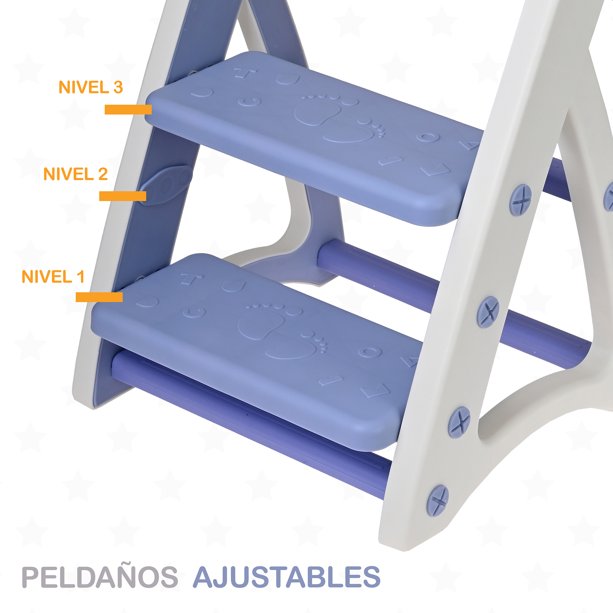 Foto 7 pulgar | Asiento Entrenador de Baño EKE Life Home para Niños con Escalera y Agarradera Azul