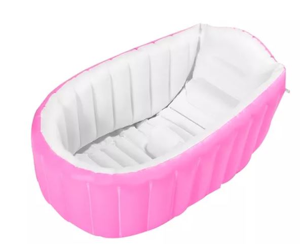 Tina de Baño Plegable Wünd Rosa con Bomba y Juguete