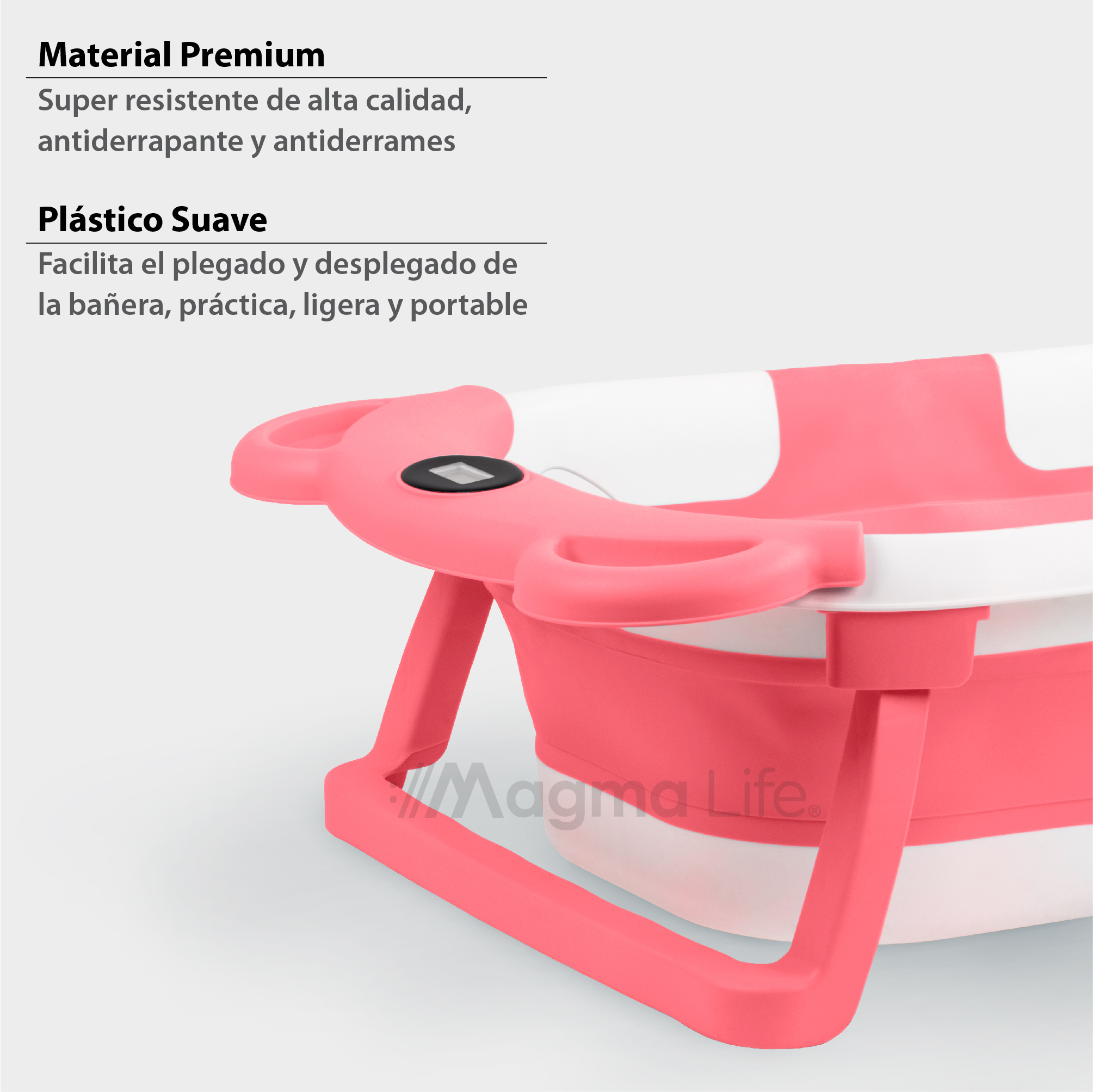 Foto 4 | Bañera para Bebé Magma Life on Sensor de Temperatura y Cojín Antideslizante