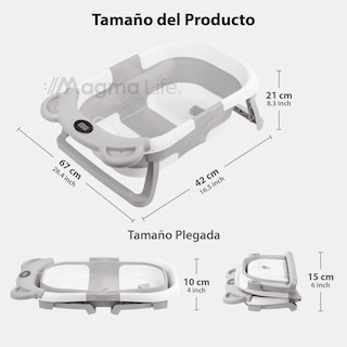 Foto 6 | Bañera para Bebé Magma Life con Sensor de Temperatura y Cojín Antideslizante