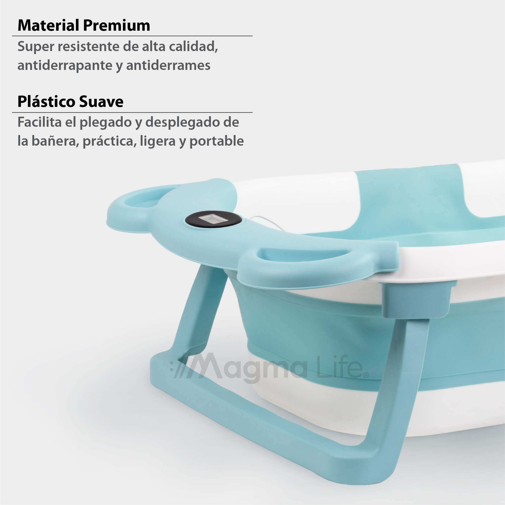 Foto 5 | Bañera para Bebé Magma Life con Sensor de Temperatura y Cojín Antideslizante