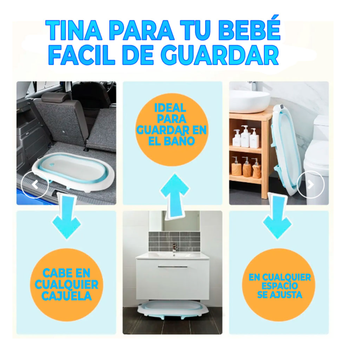 Foto 8 | Tina De Baño Con Soporte Y Termómetro De Agua Plegable Y Portátil Para Bebé Color Rosa.