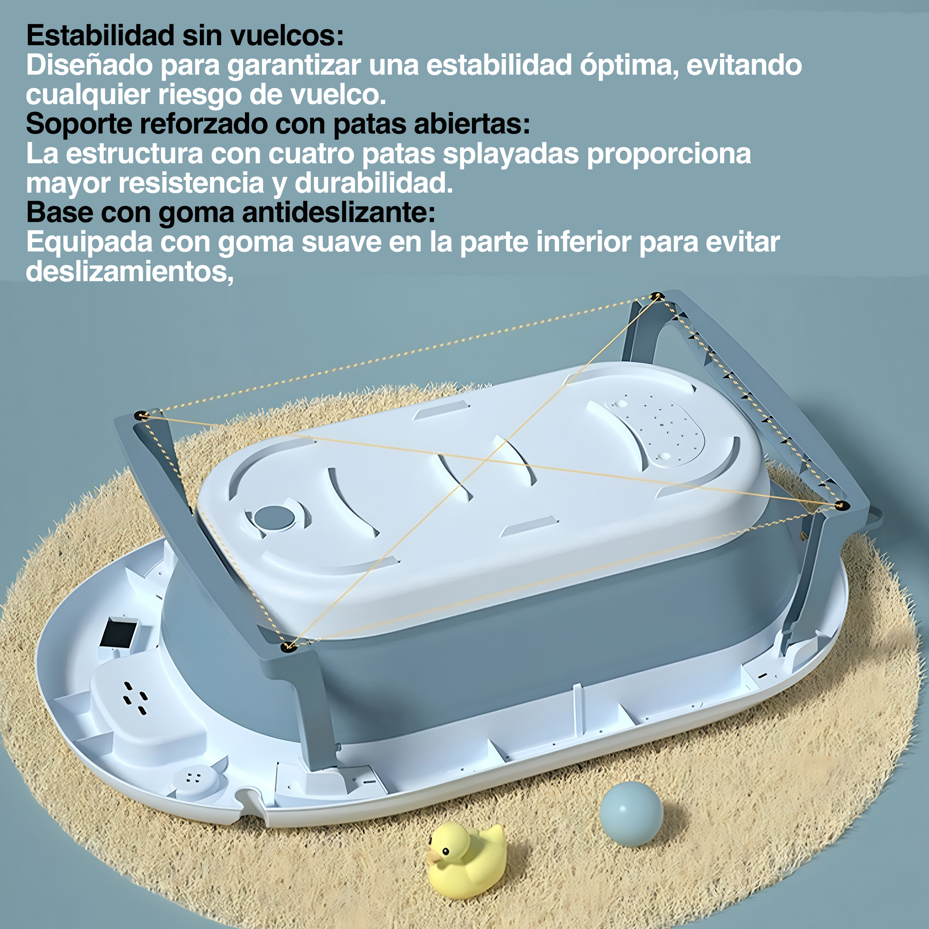 Foto 4 | Bañera Tina Para Bebé Con Termometro Antiderrapante Ecobaby Original