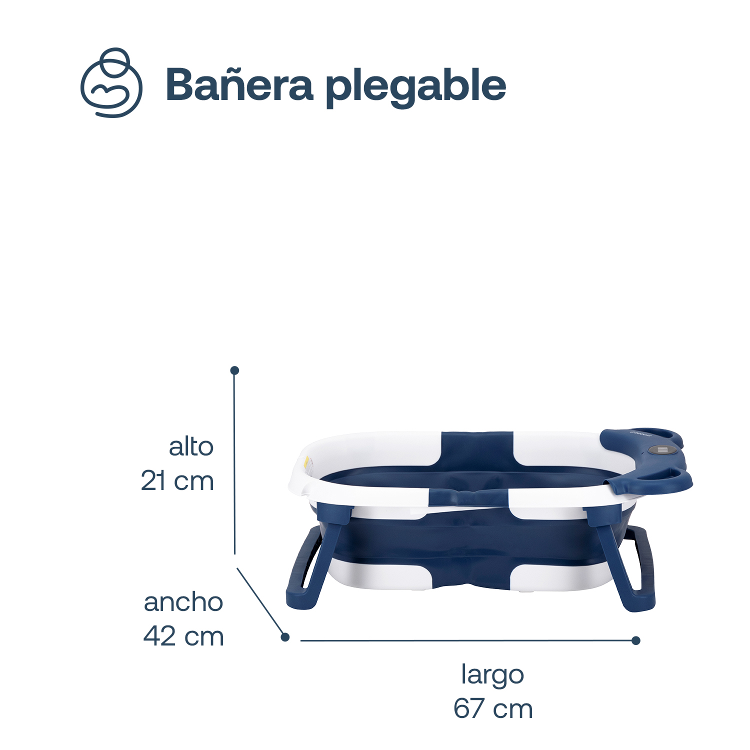 Foto 6 | Bañera Plegable Bebesit Detector Temperatura