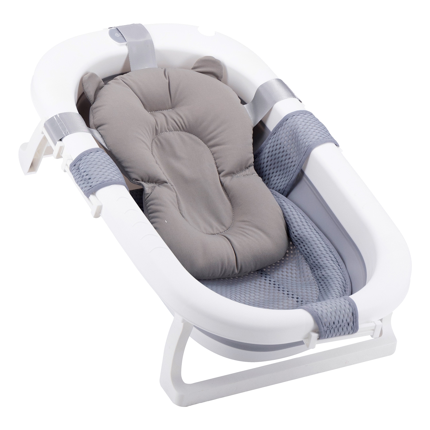 Bañera Plegable Gris Bebesit Tapón Diseño Compacto $1,218
