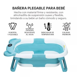 Foto 2 | Bañera de Bebé Plegable Portátil con Termómetro Eo Safe Imports Esi-17310 Verde