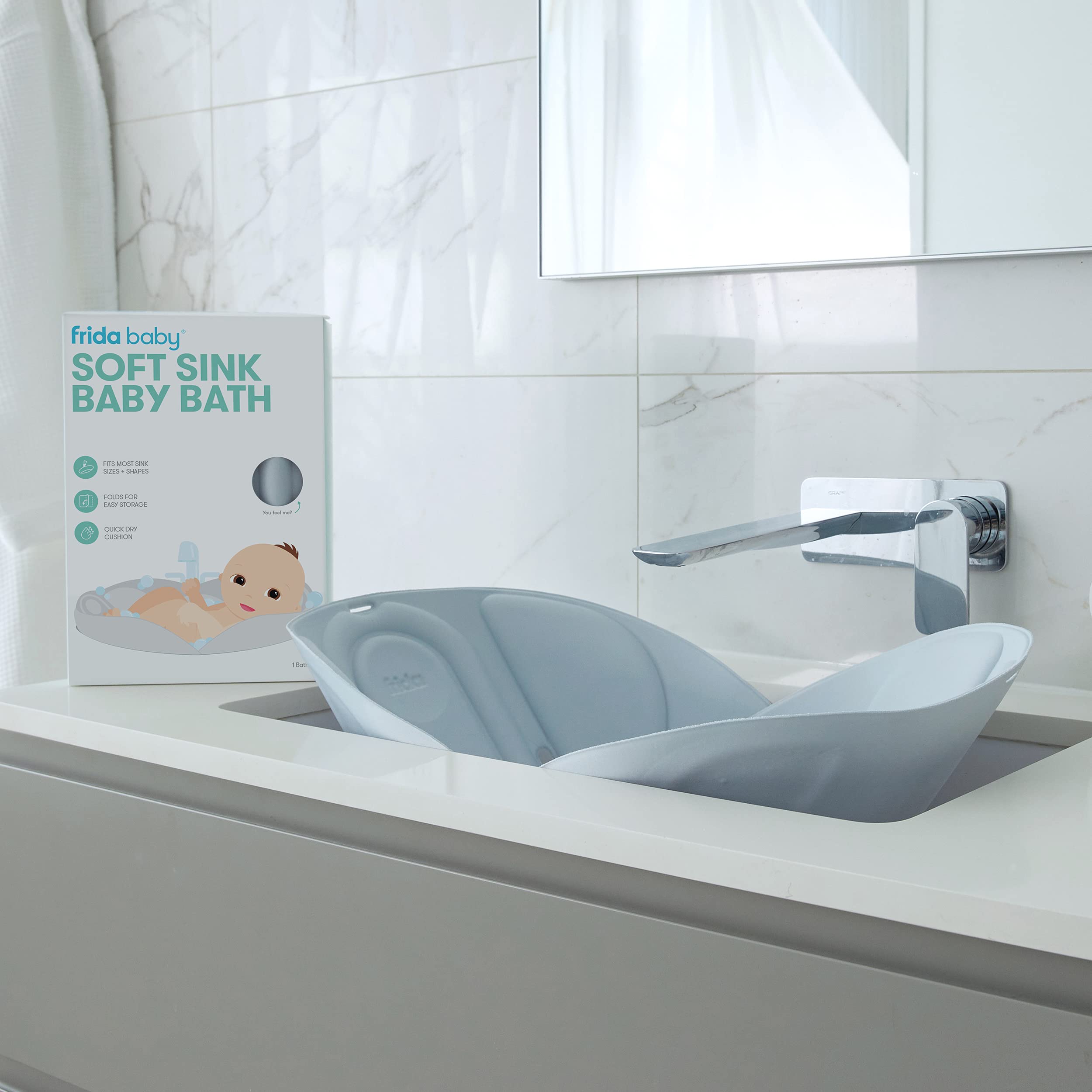 Foto 3 pulgar | Asiento De Baño Para Bebé Frida Baby Soft Sink Bather Con Cojín De Baño - Venta Internacional.