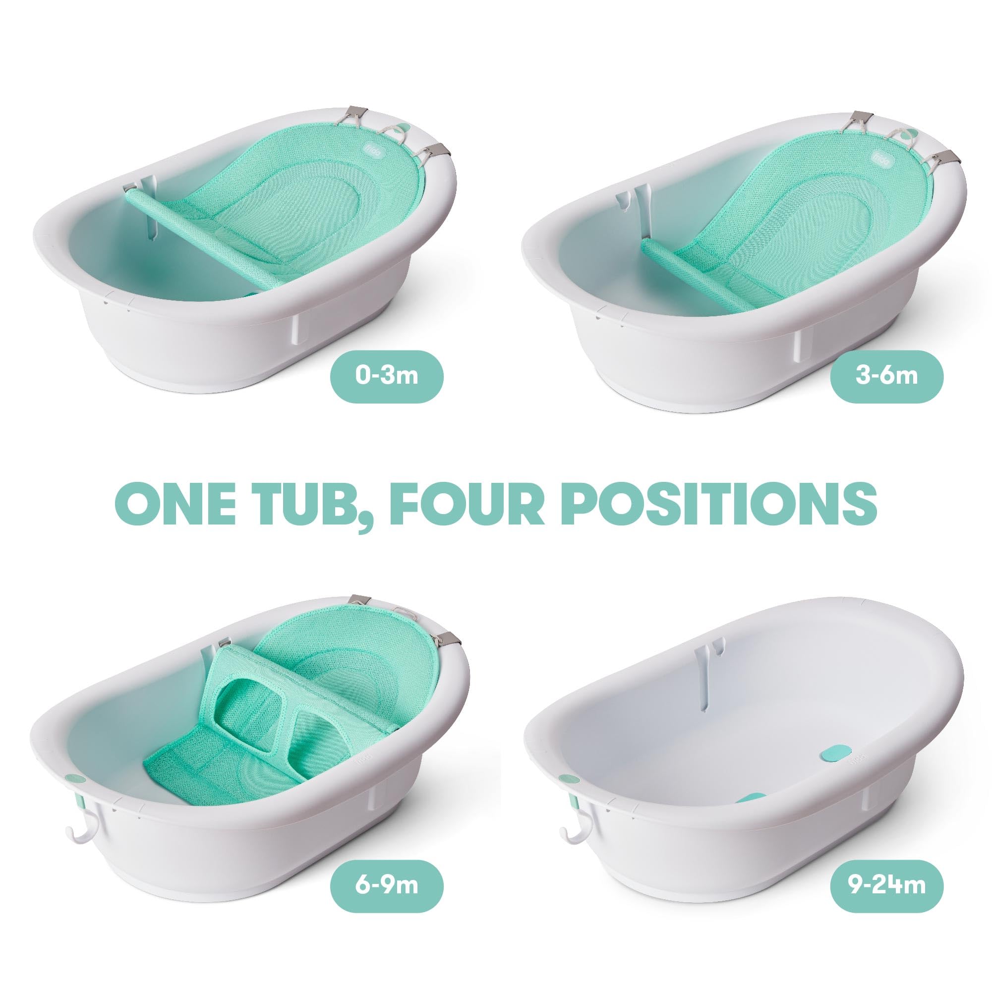 Foto 7 pulgar | Bañera para Bebés Frida Baby 4 En 1 Grow-with-me Con Asiento Y Respaldo - Venta Internacional