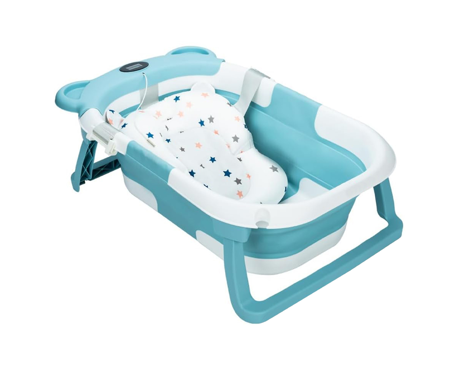 Bañera Plegable Para Bebé Basitex Color Azul
