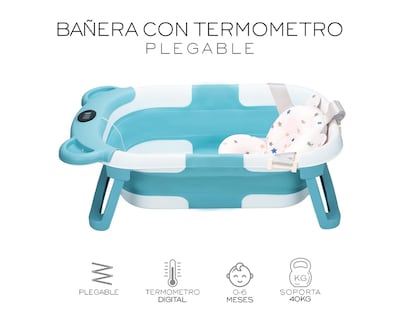 Foto 2 | Bañera Plegable Para Bebé Basitex Color Azul