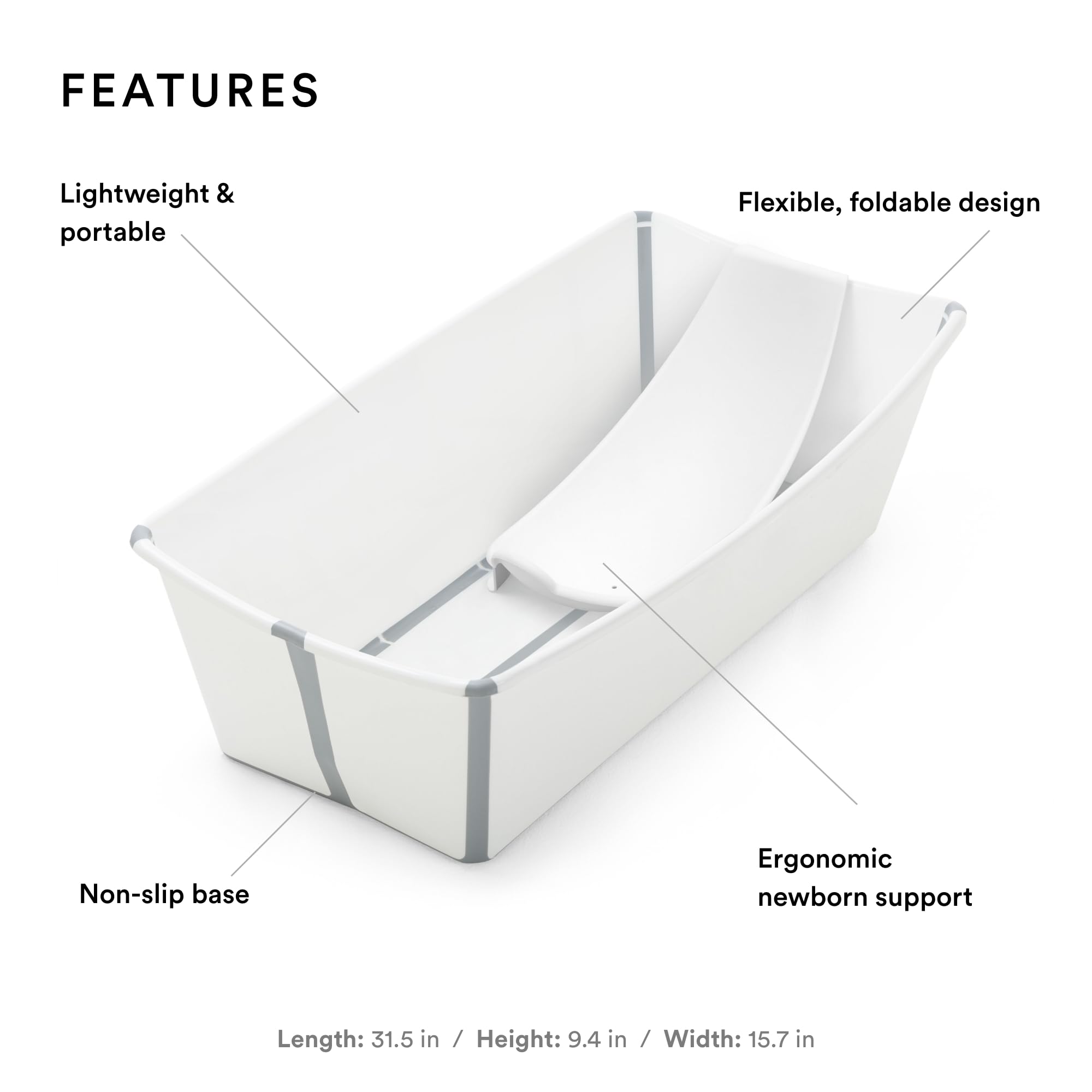 Foto 3 pulgar | Bañera Para Bebés Stokke Flexi Bath, Paquete Xl Con Soporte Para Recién Nacidos - Venta Internacional.