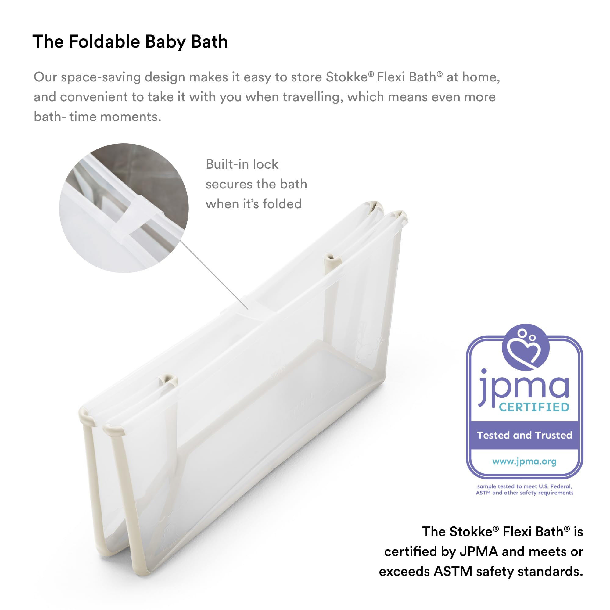 Foto 4 | Bañera Para Bebés Stokke Flexi Bath De Color Beige Arenoso Con Soporte Para Recién Nacidos - Venta Internacional.
