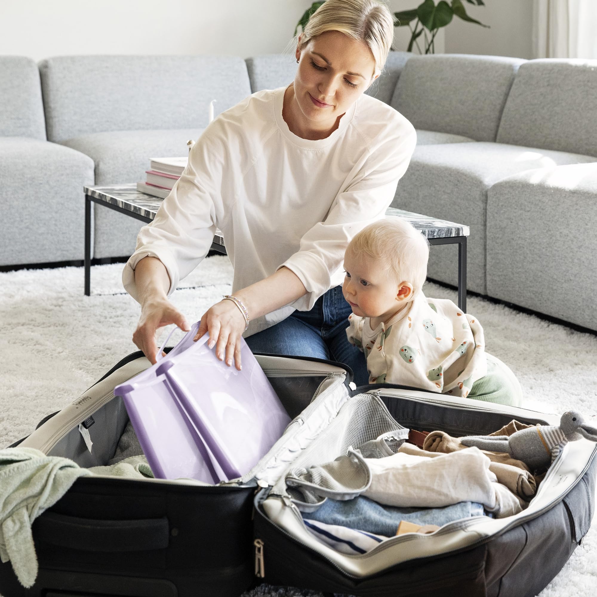 Foto 7 | Bañera Para Bebés Stokke Flexi Bath De Color Beige Arenoso Con Soporte Para Recién Nacidos - Venta Internacional.