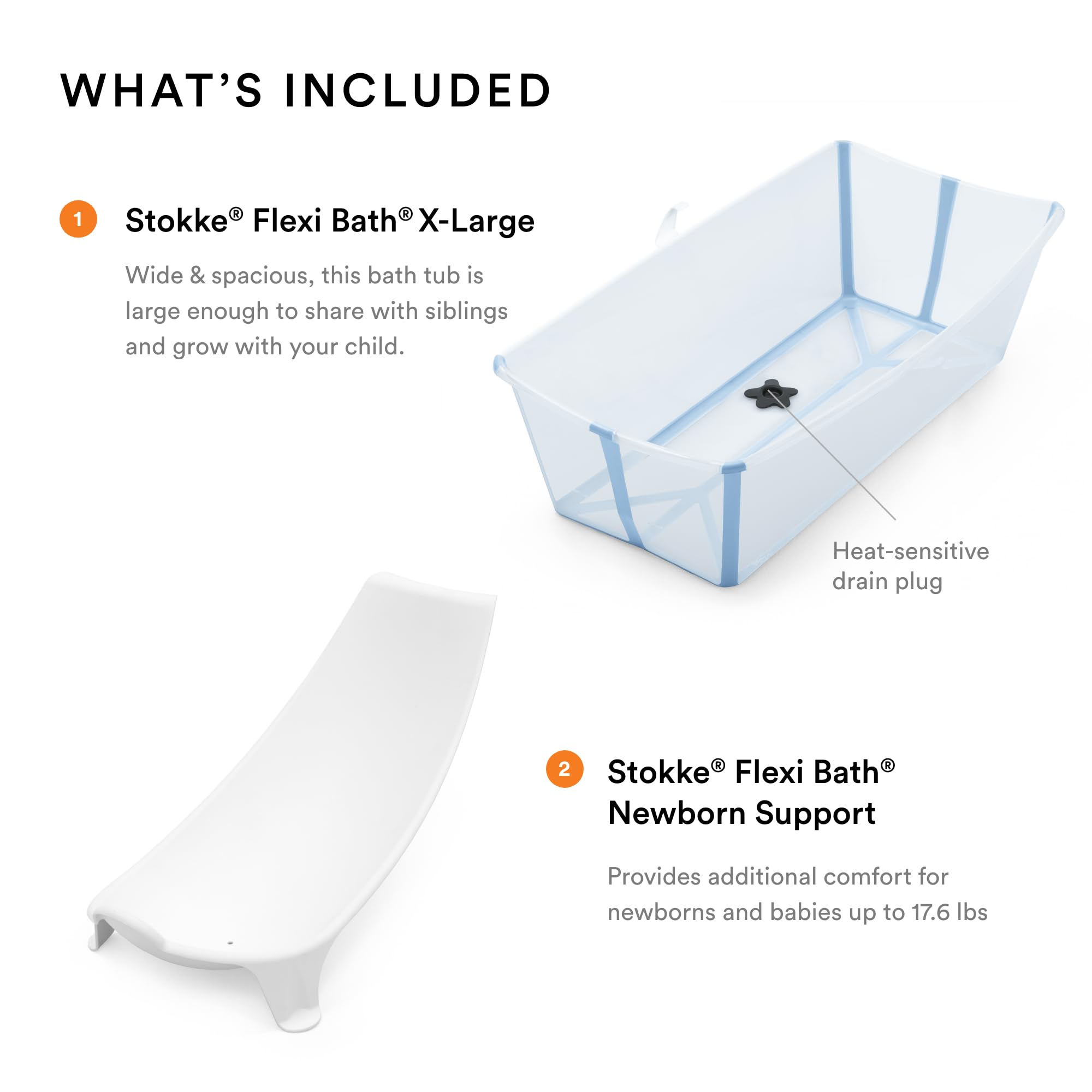 Foto 4 pulgar | Bañera Para Bebés Stokke Flexi Bath, Xl, Azul Océano, Con Soporte - Venta Internacional.
