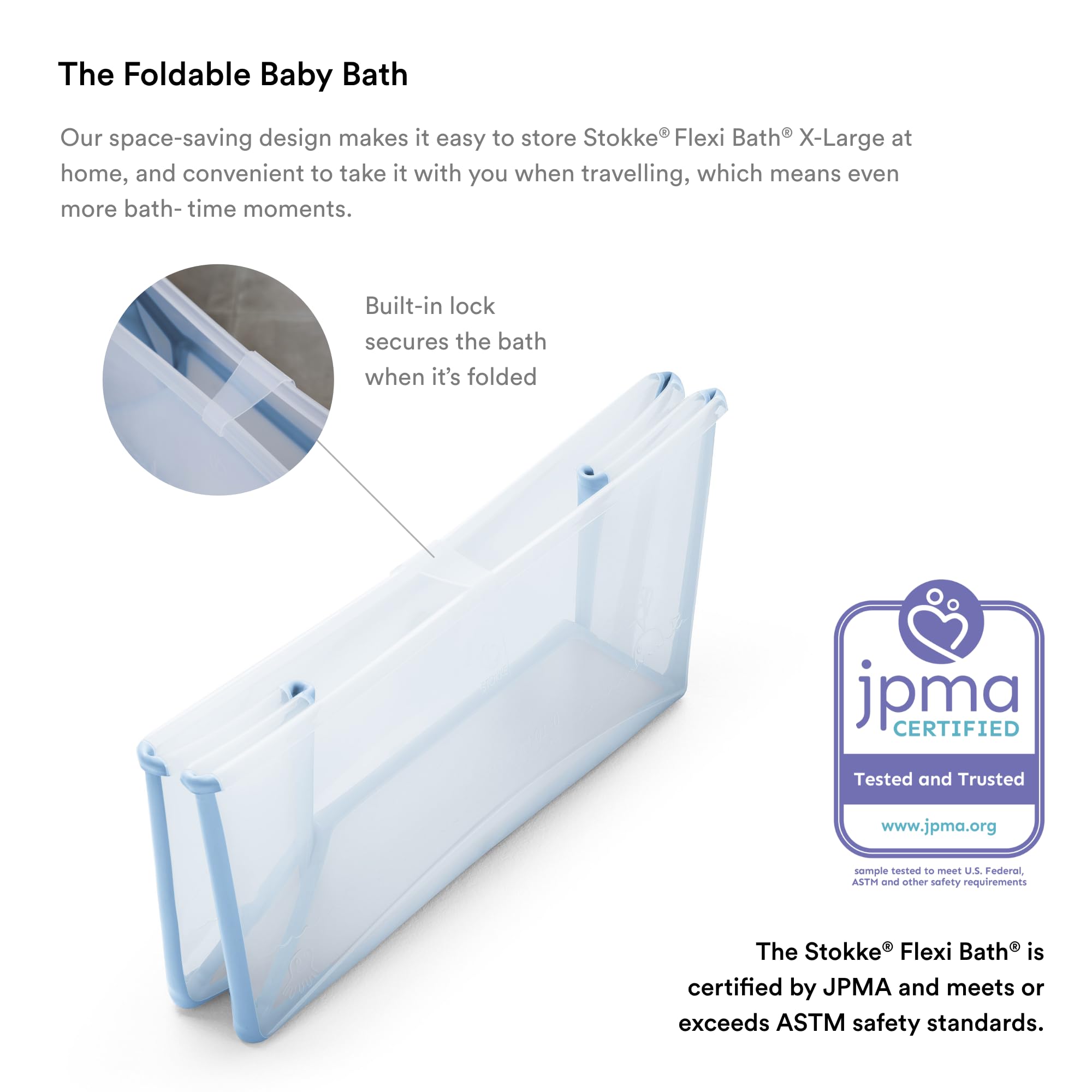 Foto 5 pulgar | Bañera Para Bebés Stokke Flexi Bath, Xl, Azul Océano, Con Soporte - Venta Internacional.
