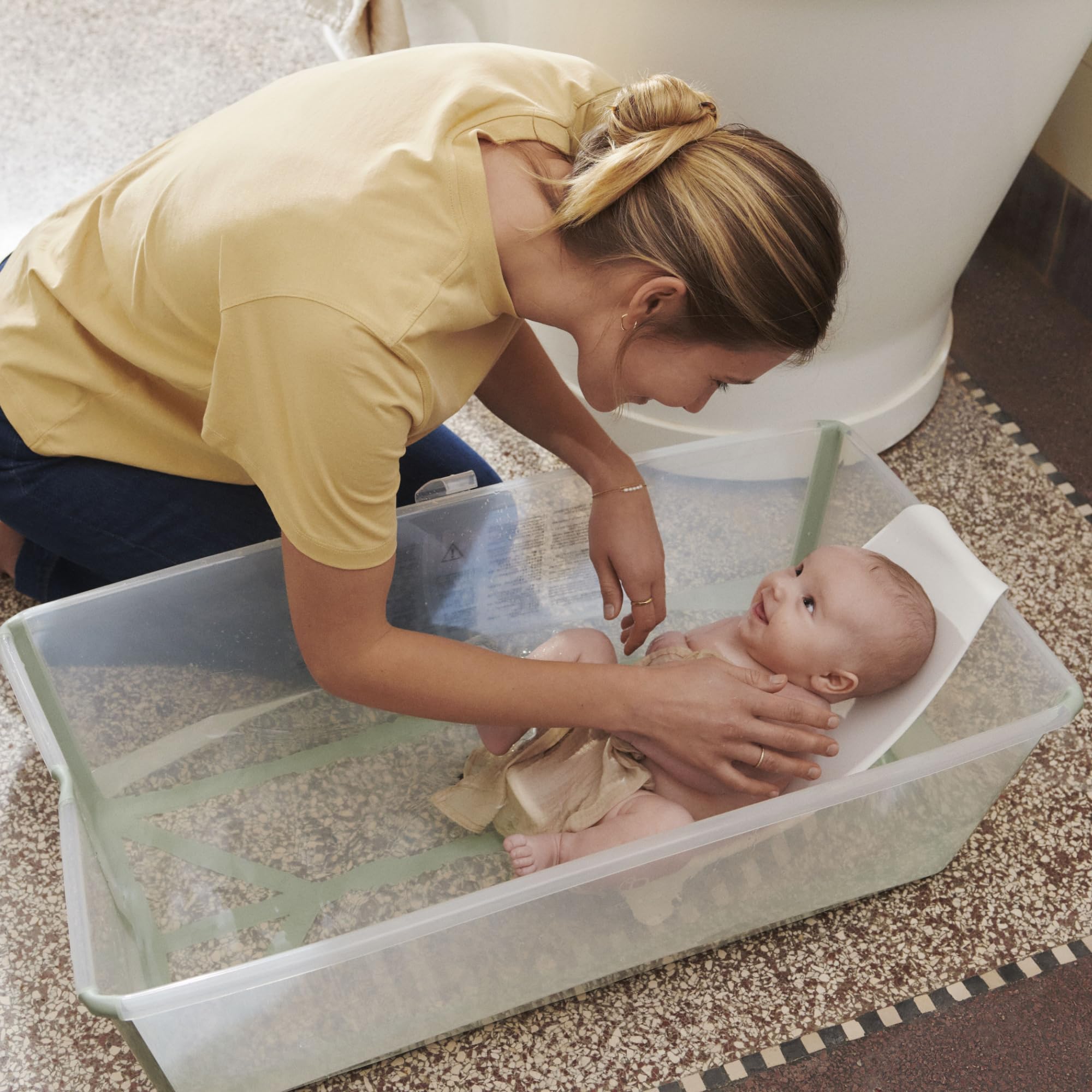 Foto 7 pulgar | Bañera Para Bebés Stokke Flexi Bath, Xl, Azul Océano, Con Soporte - Venta Internacional.
