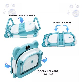 Foto 3 | Bañera De Bebe Plegable Portátil Con Termómetro Eo Safe Imports Esi-17310-1 Verde