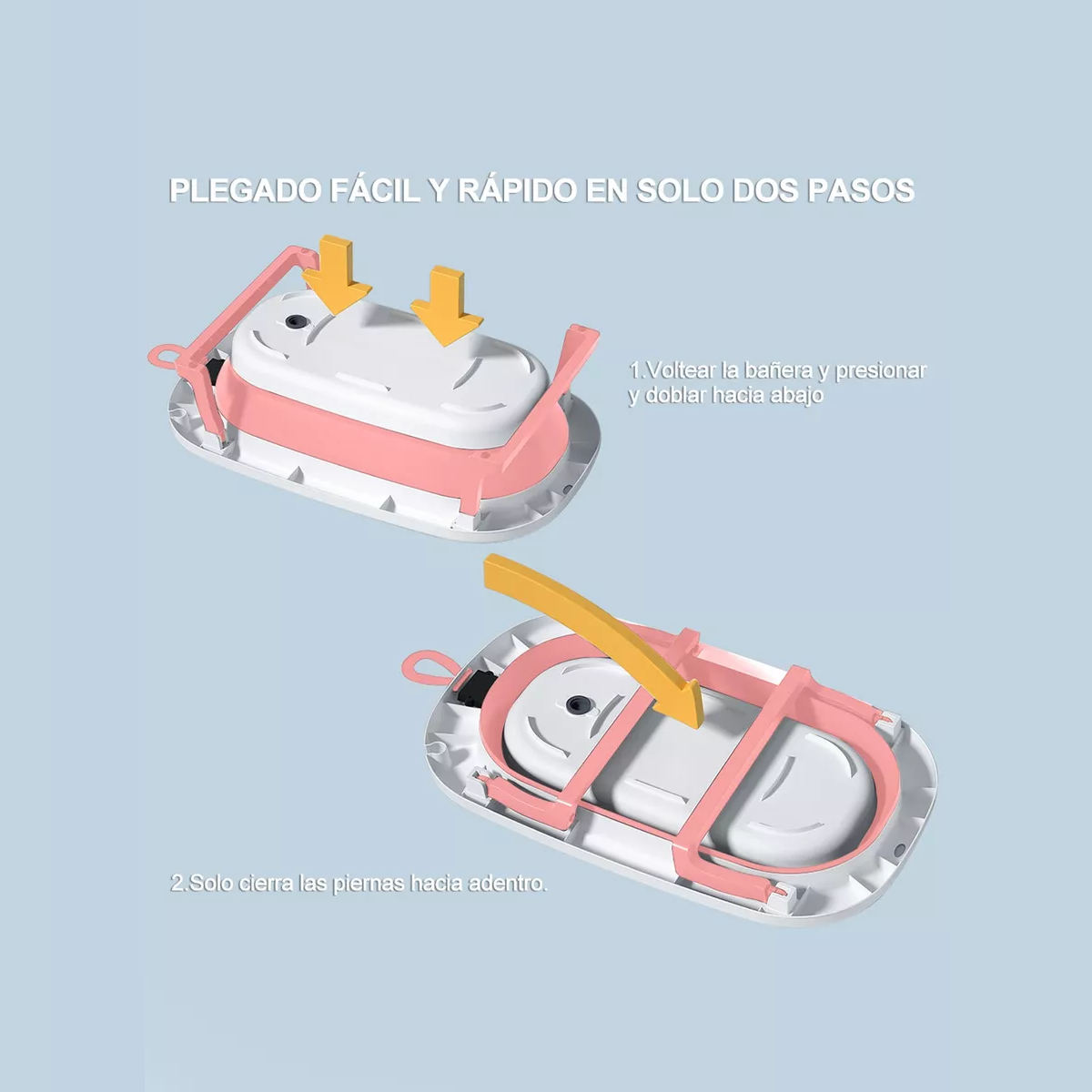 Foto 4 pulgar | Bañera Plegable  con Accesorios y Cojín Rosa