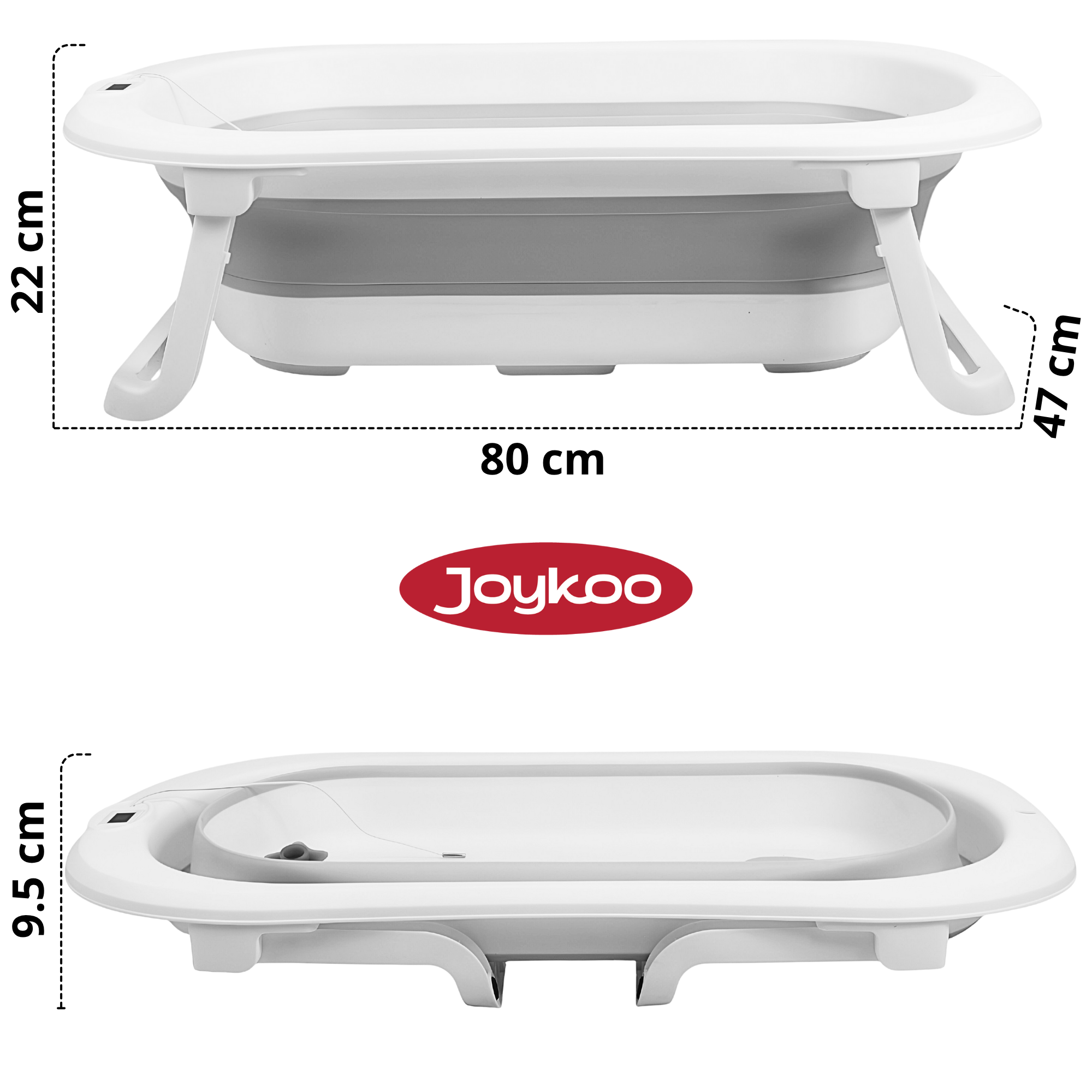 Foto 5 pulgar | Bañera Para Bebé Tina Plegable Con Cojín Tapón De Drenaje Y Termómetro - Gris