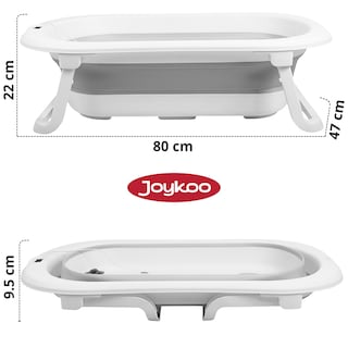 Foto 4 | Bañera Para Bebé Tina Plegable Con Cojín Tapón De Drenaje Y Termómetro - Gris