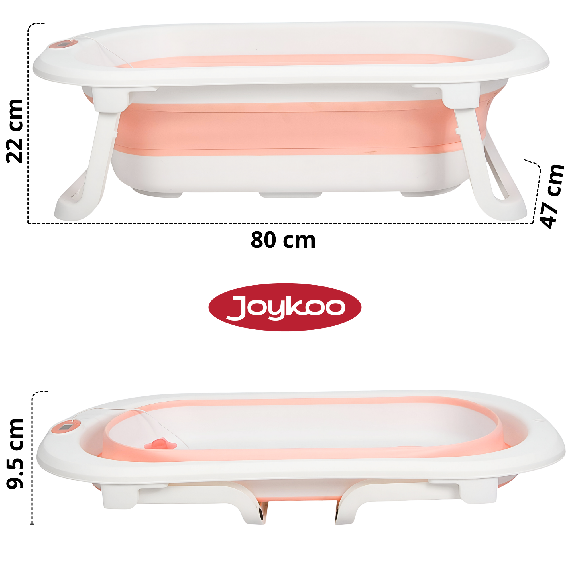 Foto 4 | Bañera Para Bebé Tina Plegable Con Cojín Tapón De Drenaje Y Termómetro - Rosa