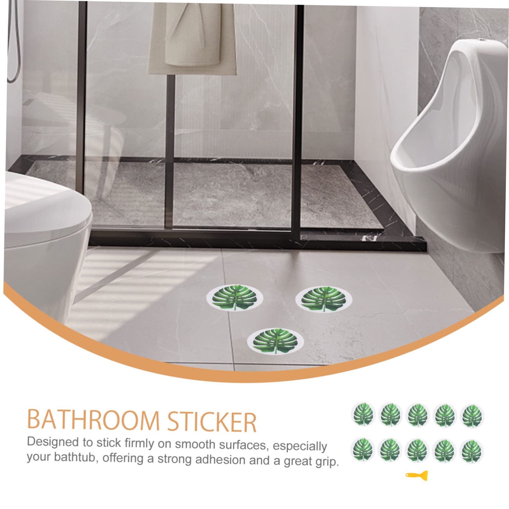 Foto 8 pulgar | Set De Calcomanías Antideslizantes Para Bañera Feltechelectr Con Diseño De Hojas - Venta Internacional.