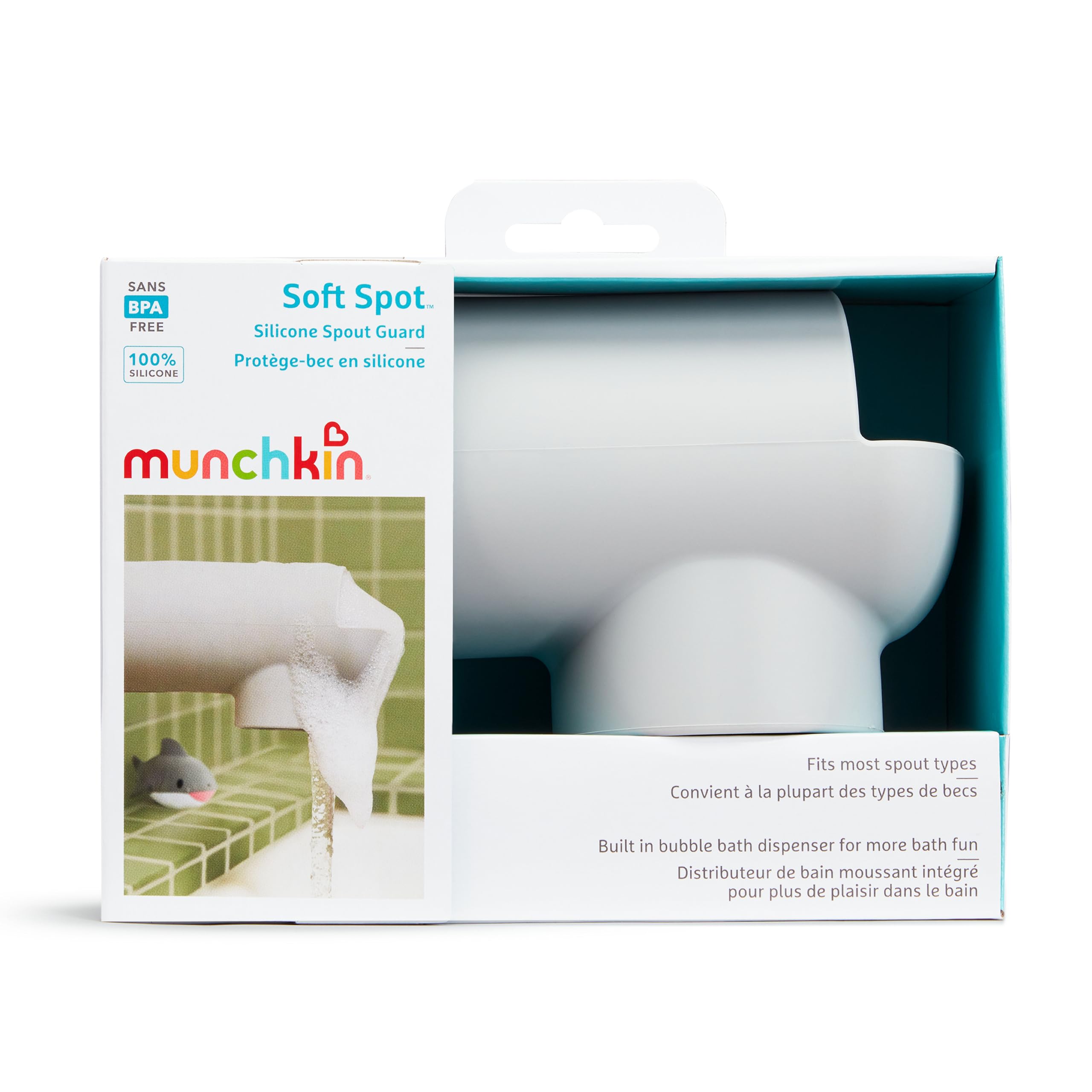 Foto 8 pulgar | Protector De Caño De Bañera Munchkin Soft Spot De Silicona Con Dispensador - Venta Internacional.
