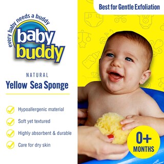 Foto 2 | Baño Sea Sponge Baby Buddy De Color Amarillo Natural Para Recién Nacidos, Paquete De 1 Unidad - Venta Internacional.