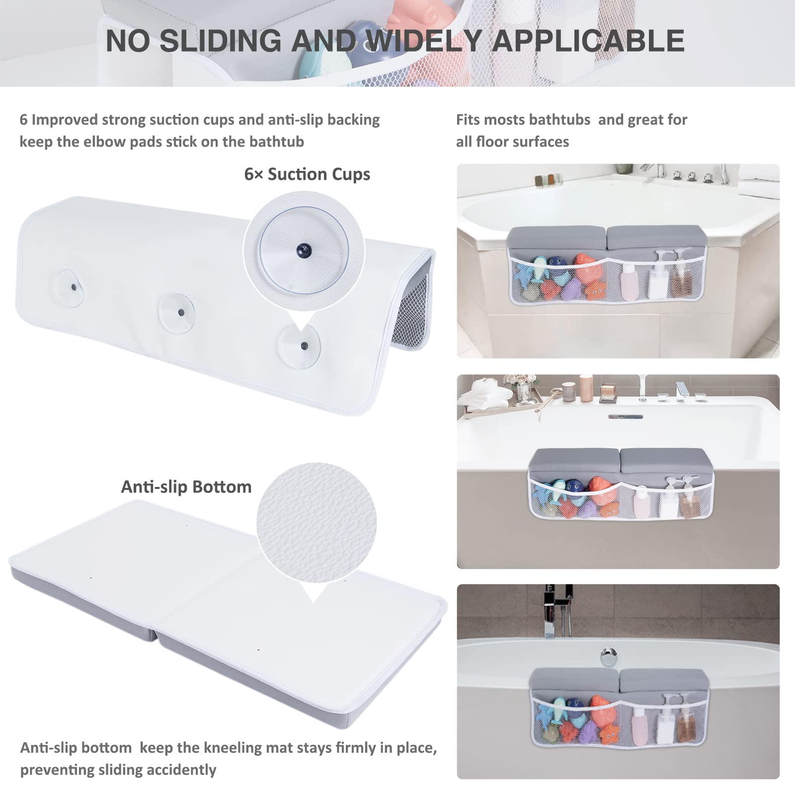 Foto 4 pulgar | Juego De Rodilleras Y Coderas Para Baño  Cómodo  3 8 Cm - Venta Internacional.