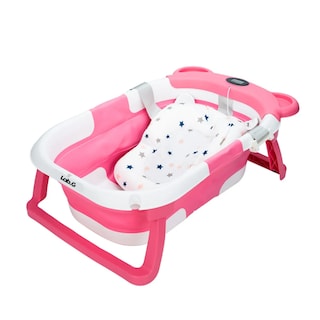 Foto 1 | Bañera Tina Bebe Con Cojín 2pz Lab.g Rosa Blanco