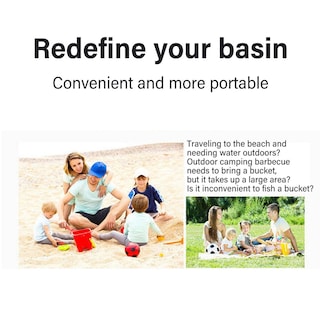 Foto 2 | Bolsa De Baño Plegable Para Remojar Los Pies Con Asas Para Niños - Venta Internacional.