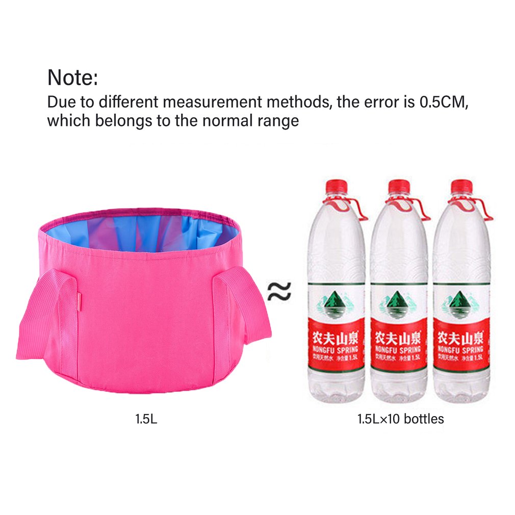 Foto 2 pulgar | Bolsa De Baño Plegable Para Remojar Los Pies  Portátil  Para Niños  Rosa Roja - Venta Internacional.