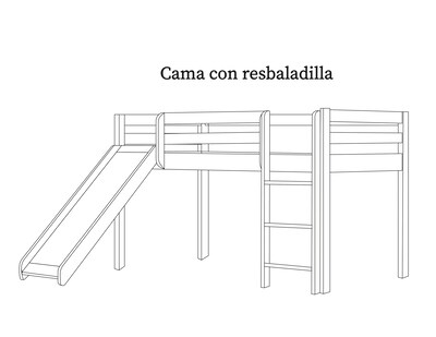 Foto 3 | Cama Con Resbaladilla Individual Color Azul