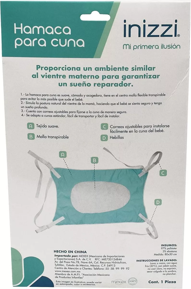 Foto 6 pulgar | Hamaca para Cuna Bebe Inizzi Malla Flexible