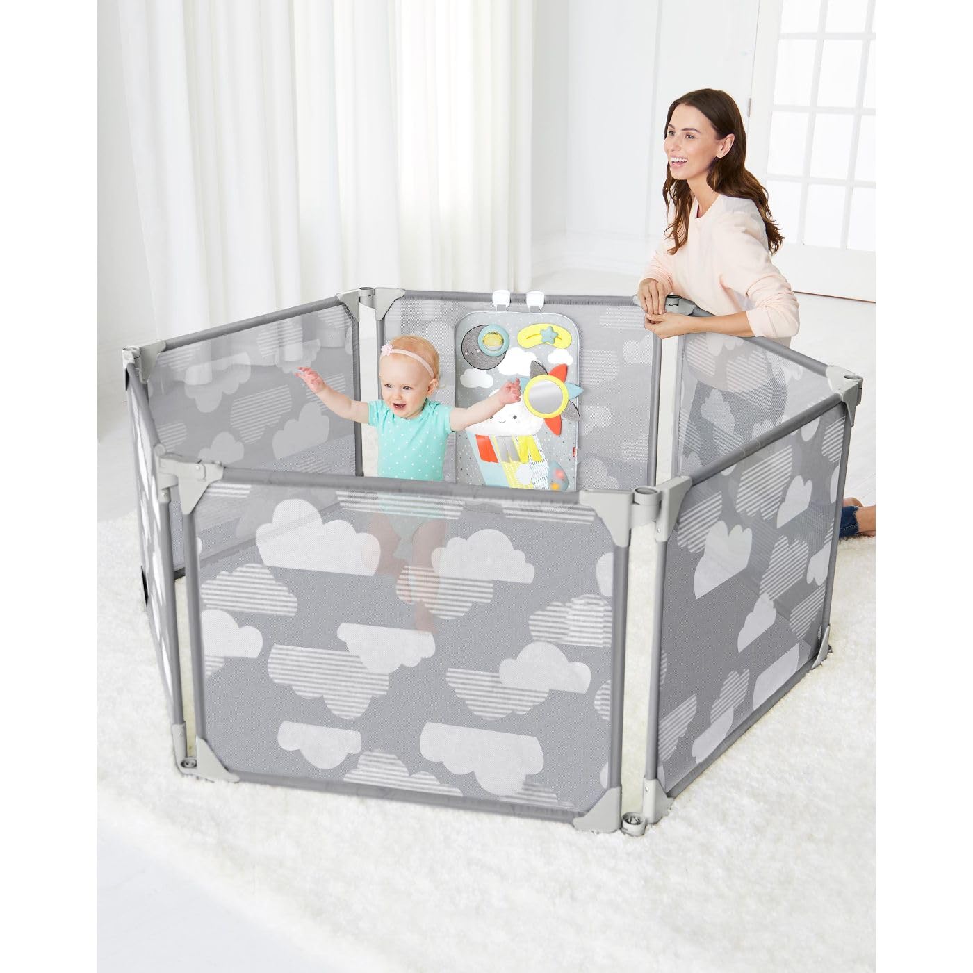 Foto 3 pulgar | Carcasa Expandible Playview Skip Hop Baby Gate, Plateada - Venta Internacional.