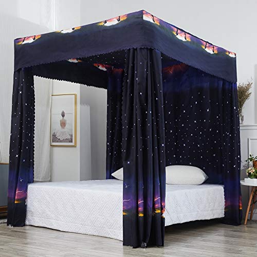 Foto 1 | Cortina De Cama Con Dosel Mengersi Galaxy Star Para Cama De Matrimonio - Venta Internacional.