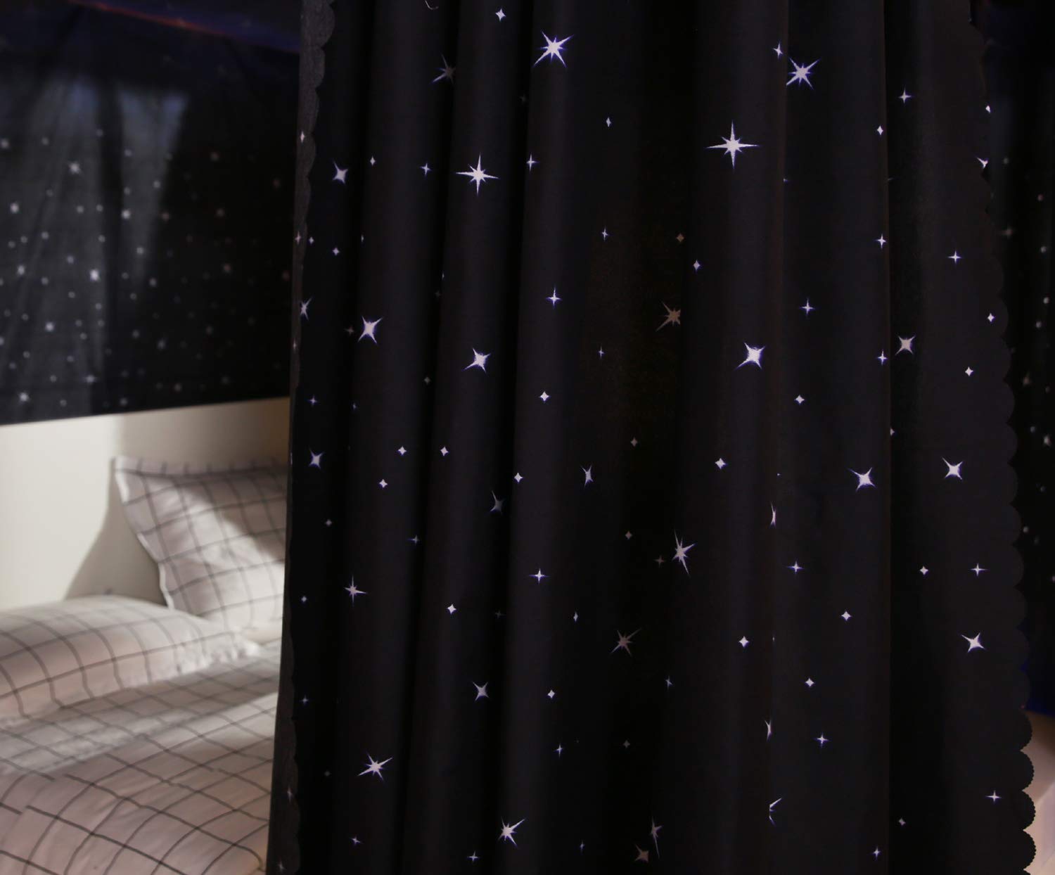 Foto 6 | Cortina De Cama Con Dosel Mengersi Galaxy Star Para Cama De Matrimonio - Venta Internacional.