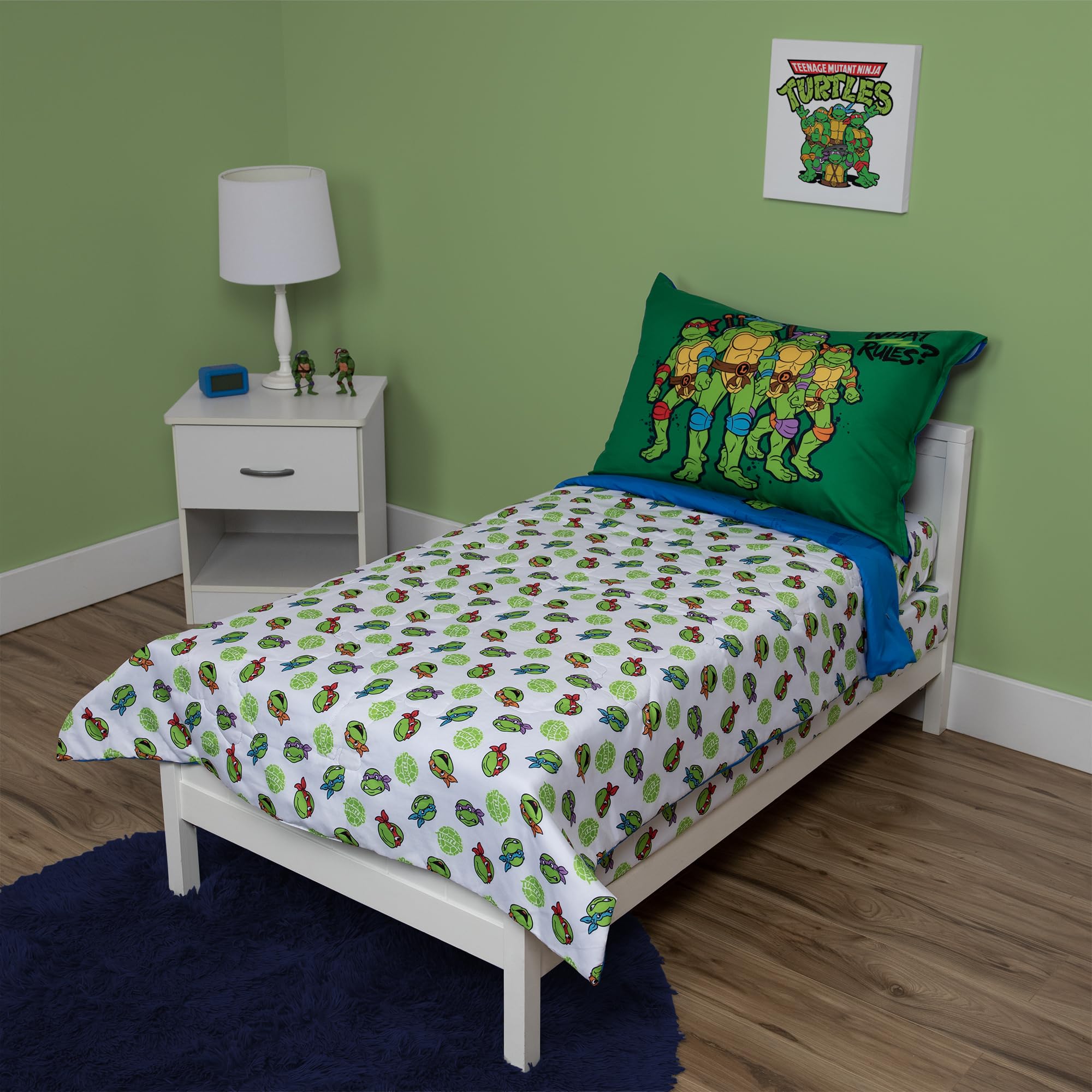 Foto 8 pulgar | Juego De Ropa De Cama Para Niños Pequeños Teenage Mutant Ninja Turtles, 4 Piezas - Venta Internacional.