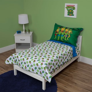Foto 7 | Juego De Ropa De Cama Para Niños Pequeños Teenage Mutant Ninja Turtles, 4 Piezas - Venta Internacional.