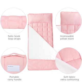 Foto 3 | Alfombrilla De Siesta Biloban Para Niños Pequeños Con Almohada Y Manta Polar Tipo Minky, 2 Unidades - Venta Internac