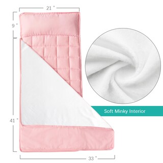 Foto 5 | Alfombrilla De Siesta Biloban Para Niños Pequeños Con Almohada Y Manta Polar Tipo Minky, 2 Unidades - Venta Internac