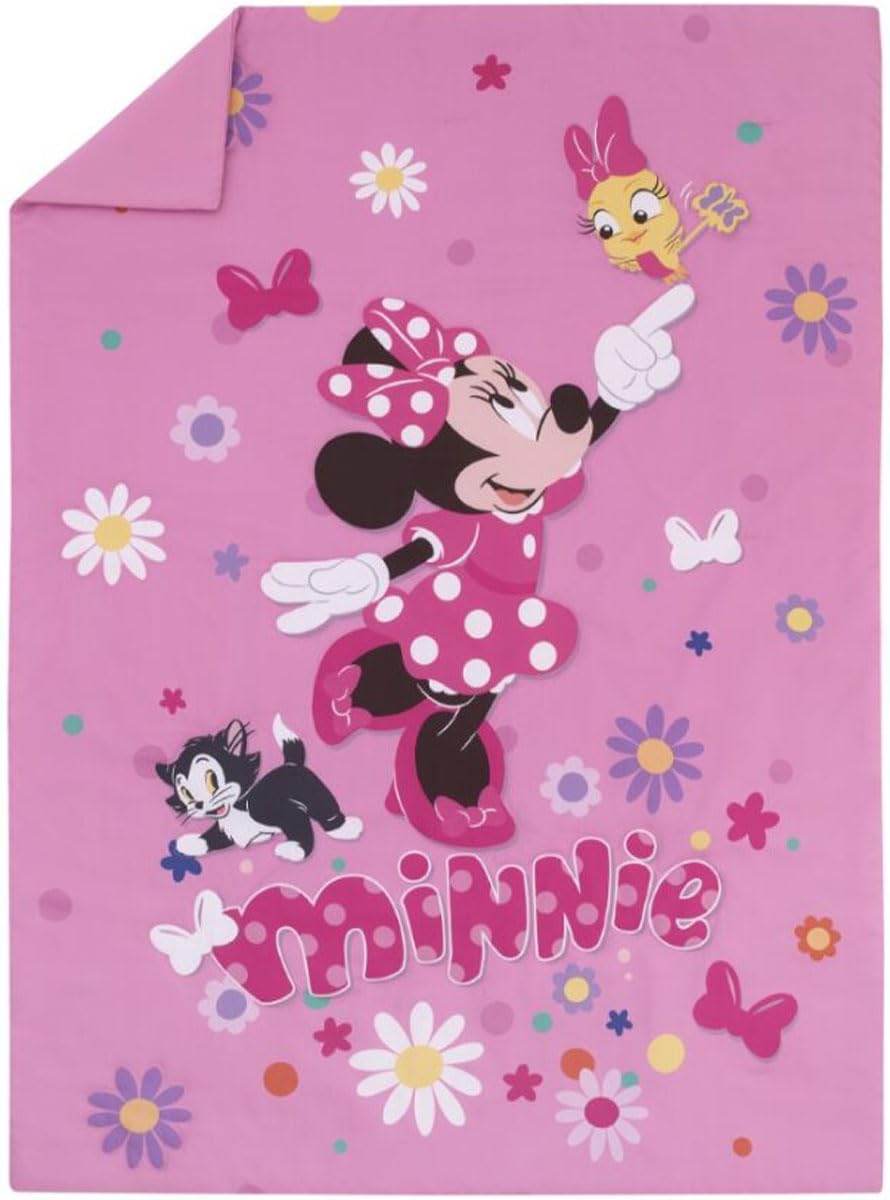 Foto 7 pulgar | Juego De Ropa De Cama Para Niños Pequeños Disney Minnie Mouse, 4 Piezas - Venta Internacional.