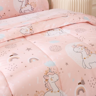 Foto 5 | Juego De Ropa De Cama Para Niños Pequeños Jsd Pink Unicorn De 4 Piezas, Cama En Bolsa - Venta Internacional.