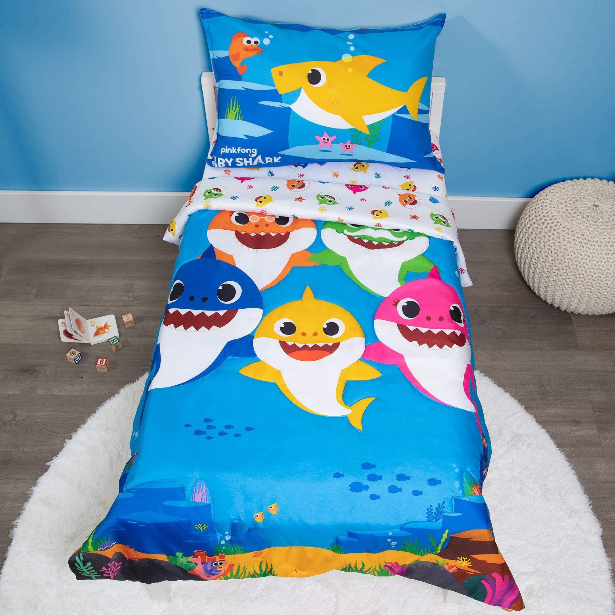 Foto 2 pulgar | Juego de Cama Infantil Baby Shark 4 Piezas - Venta Internacional