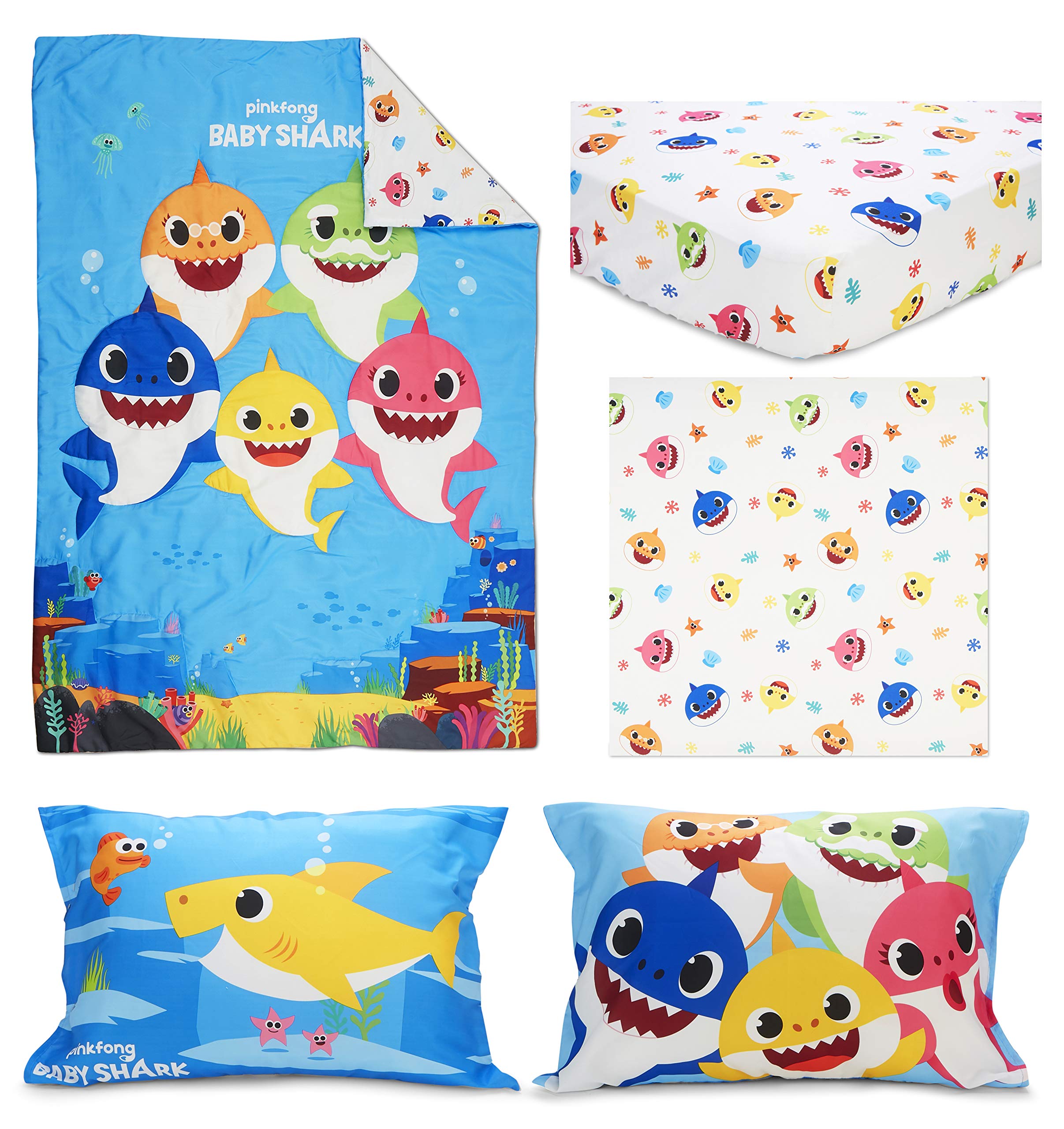 Foto 8 pulgar | Juego de Cama Infantil Baby Shark 4 Piezas - Venta Internacional