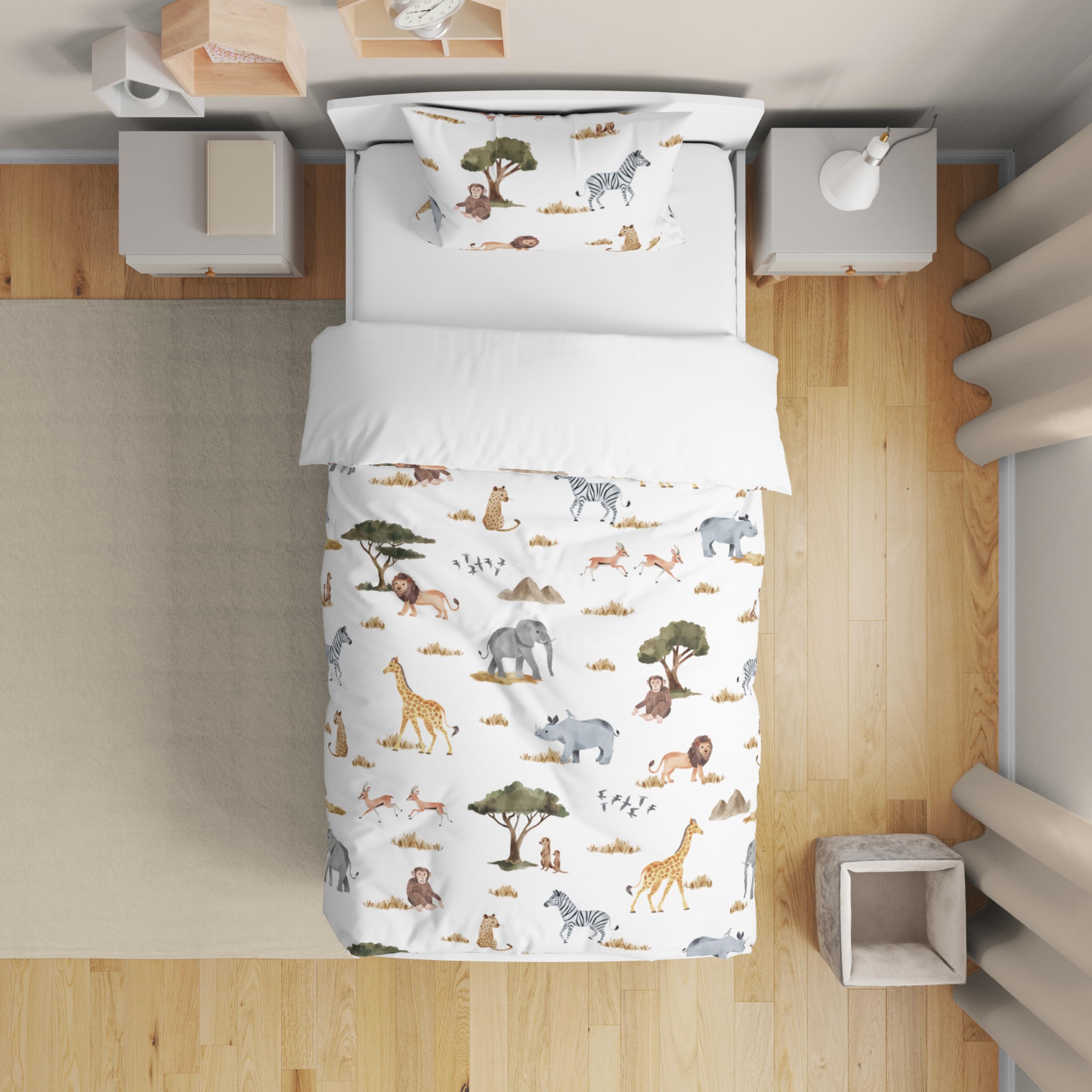 Foto 2 | Juego De Ropa De Cama Sweet Jojo Designs Jungle Animals Para Niños Pequeños, 5 Piezas - Venta Internacional.