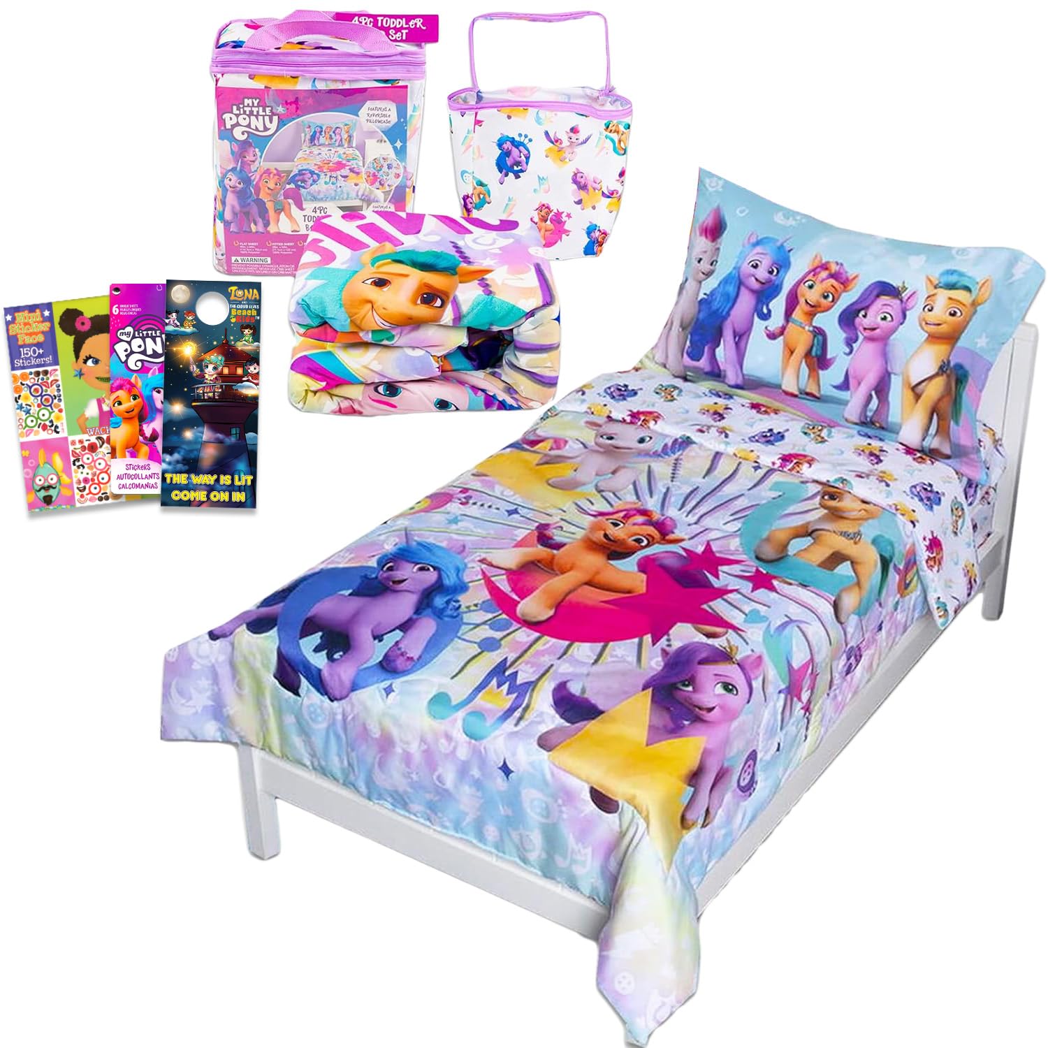 Juego De Sábanas My Little Pony Para Niños Pequeños Con Colcha - Venta Internacional.